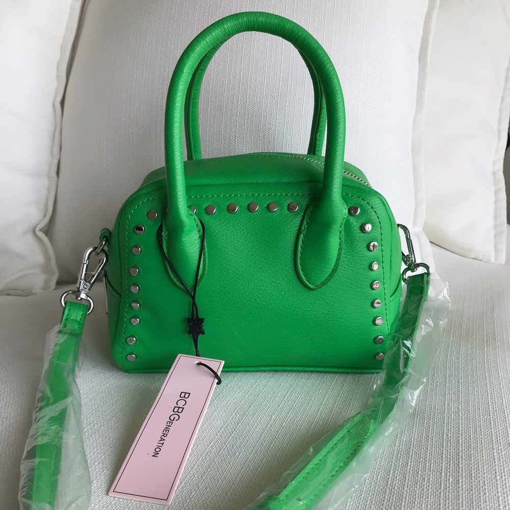 BCBGeneration Studded Bowler Bag Crossbody Purse, NWT Did not use still nwt